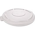 Rubbermaid Commercial Rubbermaid® Flat Lid For 20 Gallon Brute Round Trash Container, White - 2619-60 FG261960WHT